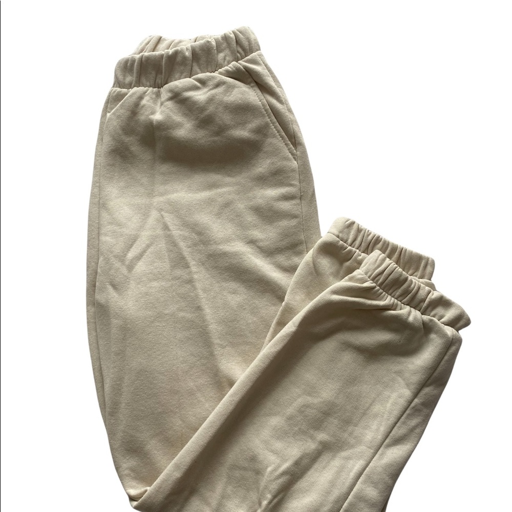 Zara Basic Cream Joggers